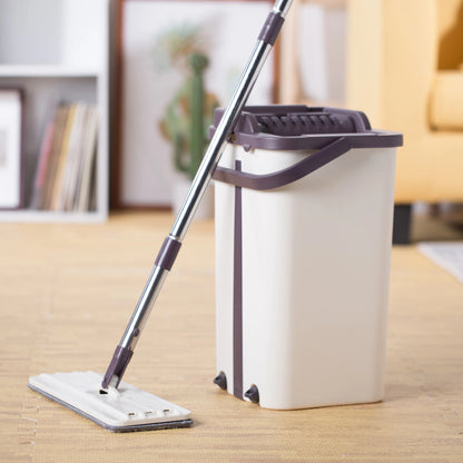 Hands-Free Flat Mop & Bucket Set
